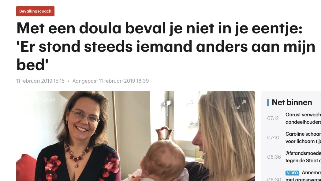 Met een doula beval je niet in je eentje